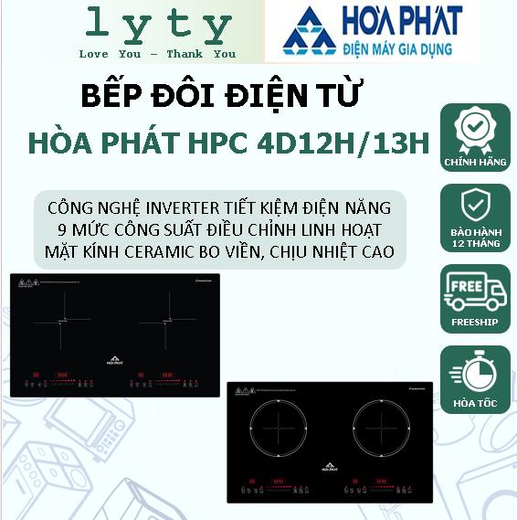 BẾP ĐIỆN TỪ ĐÔI HÒA PHÁT HPC 4D12H/13H. ĐẸP-BỀN-SANG - BẢO HÀNH CHÍNH HÃNG TOÀN QUỐC