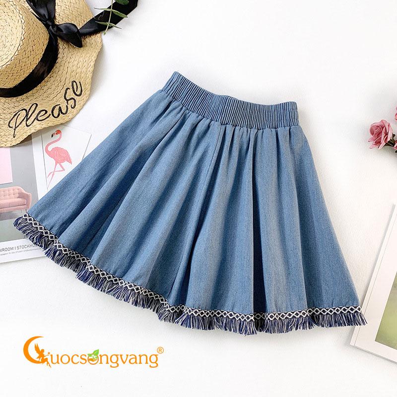 Chân váy denim chân váy ngắn lưng thun GLV145 Cuocsongvang