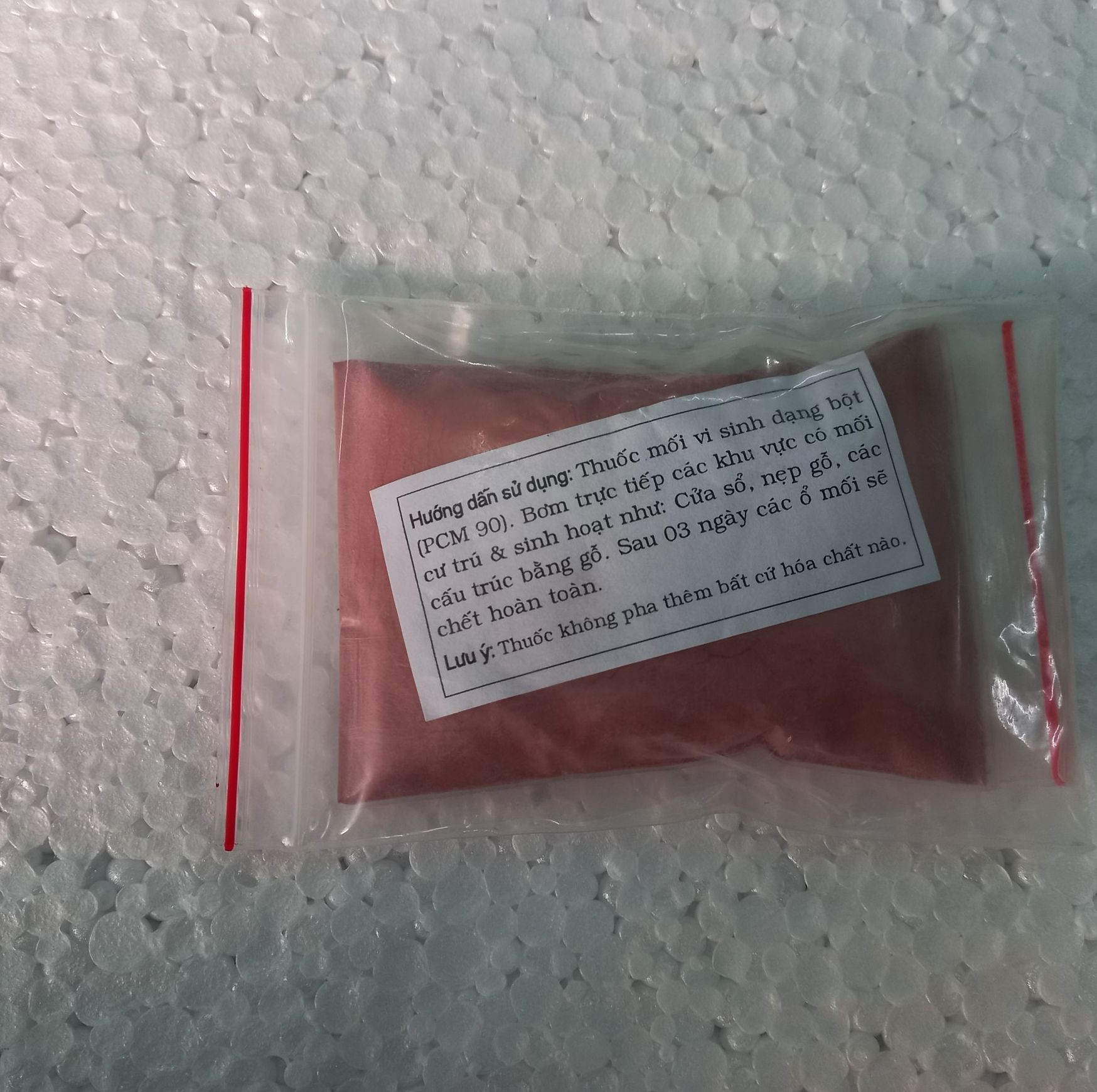 Diệt mối tận gốc dạng bột (PCM 90) rắc trực tiếp vào ổ mối mối chúa ở công trình 50g