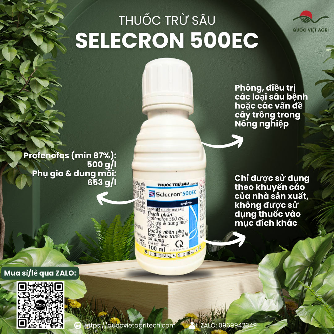 Thuốc trừ sâu, nhện, rệp, bọ trĩ SELECRON 500EC (chai 100ml) - Chính hãng Syngenta Thụy Sỹ