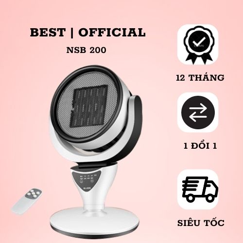 Máy sưởi cao cấp nsb200 - 3 tốc độ gió sưởi ấm - điều chỉnh lên xuống - xoay 90 độ