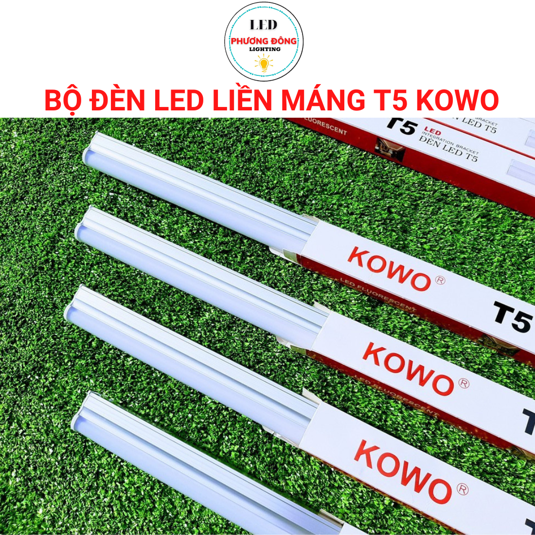 BỘ ĐÈN LED T5 MÁNG NHÔM LIỀN THÂN KOWO