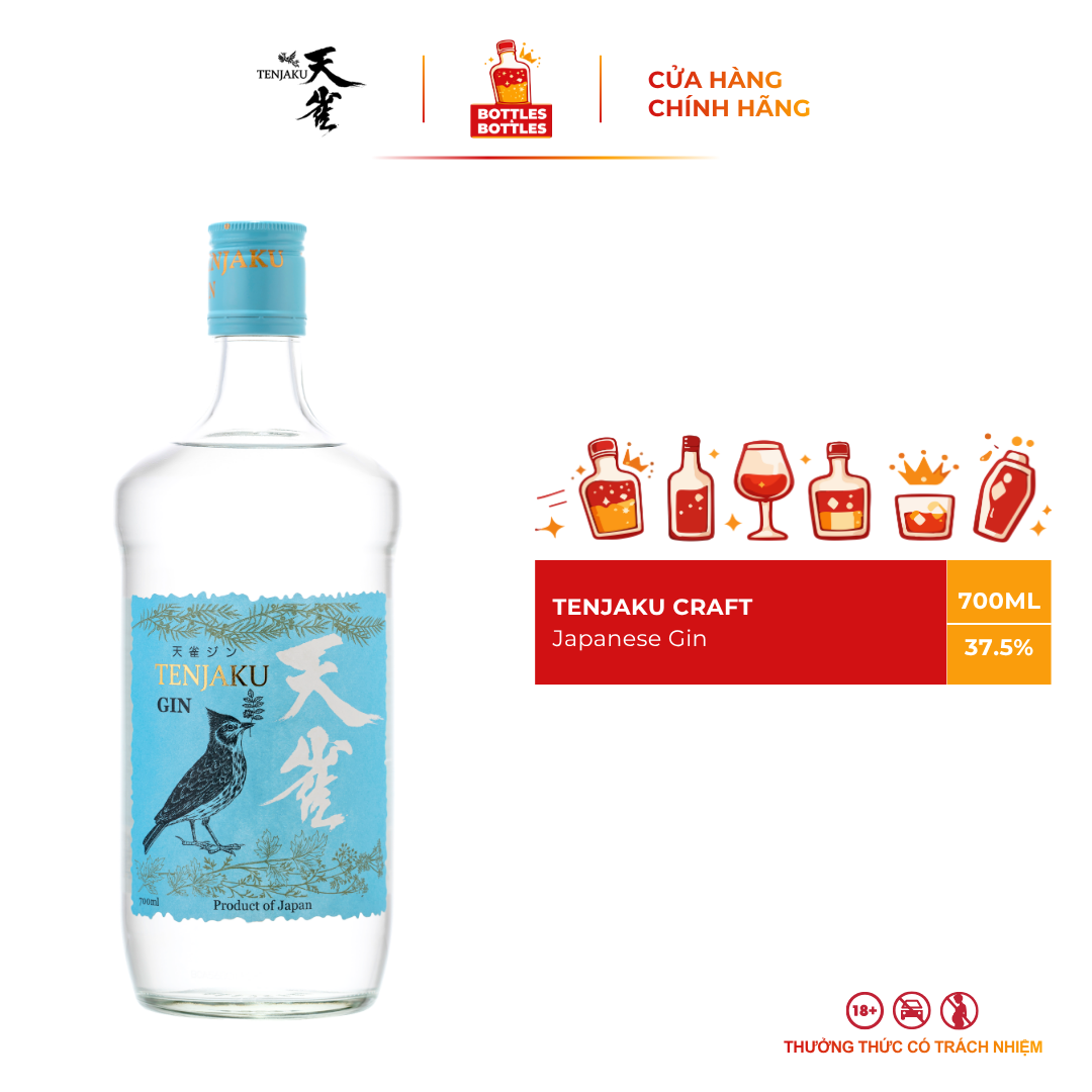 [CHÍNH HÃNG] Rượu Gin Nhật Bản Tenjaku - 700ML - 37,5%