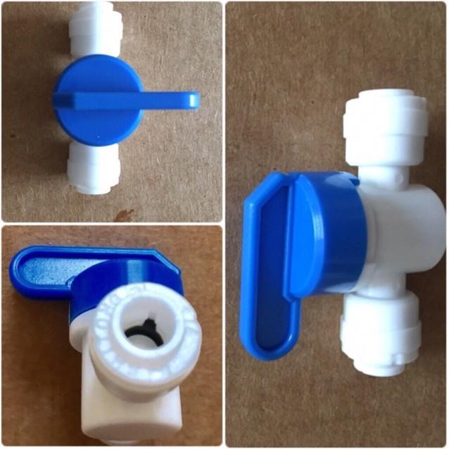 Van xả tay, van xả ngang nối nhanh hai dây 6mm hoặc 10mm