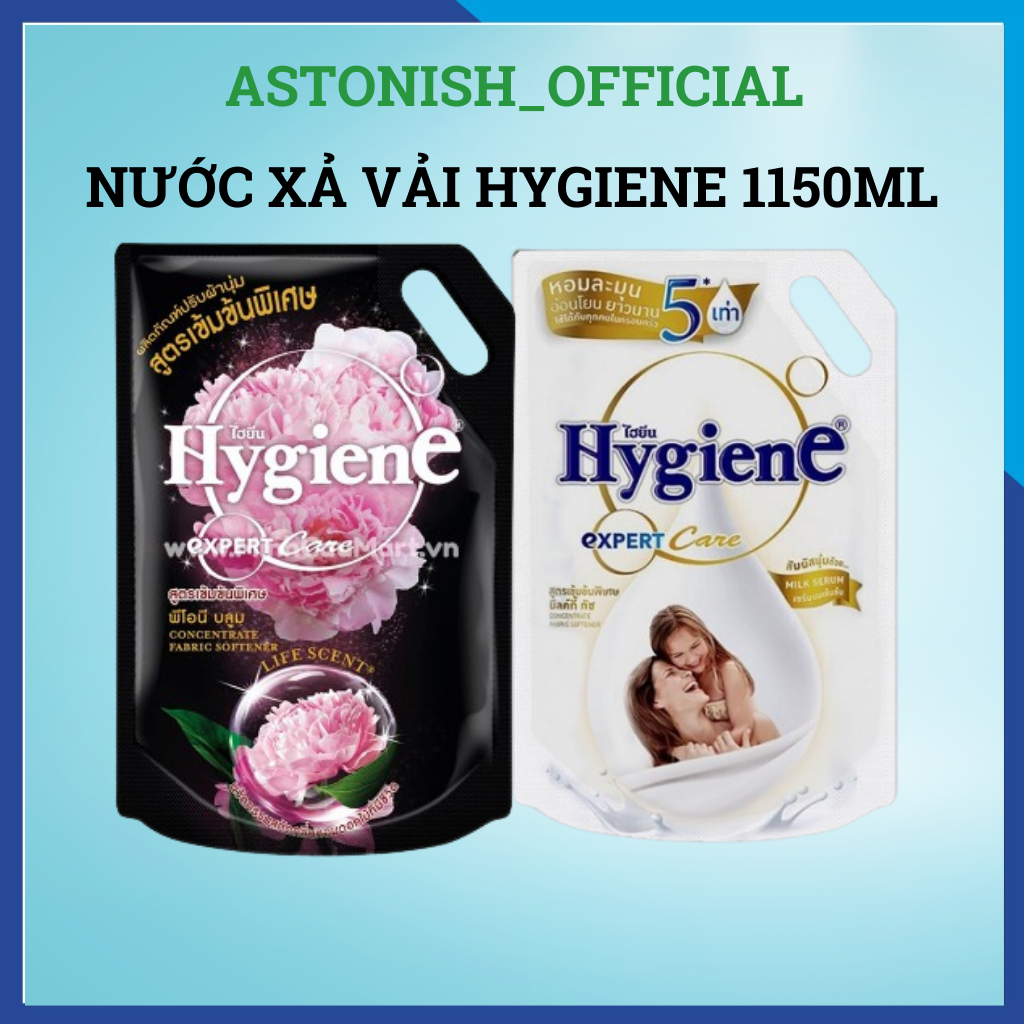 Nước xả vải Hygiene Thái Lan huyền bí đậm đặc thơm lâu túi nước xả hygiene 1150ml