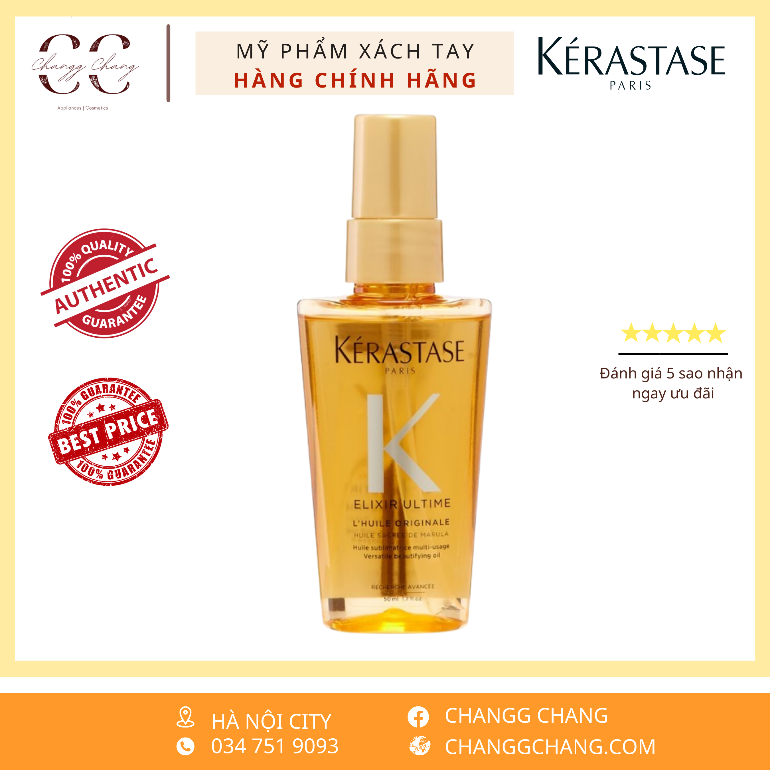 Dầu Dưỡng Tóc Phục Hồi Kerastase Elixir Ultime 50ml