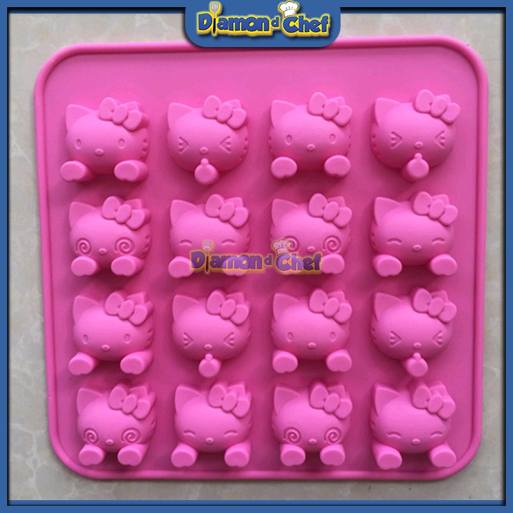 Khuôn Silicon Socola 16 Kitty icon cảm xúc