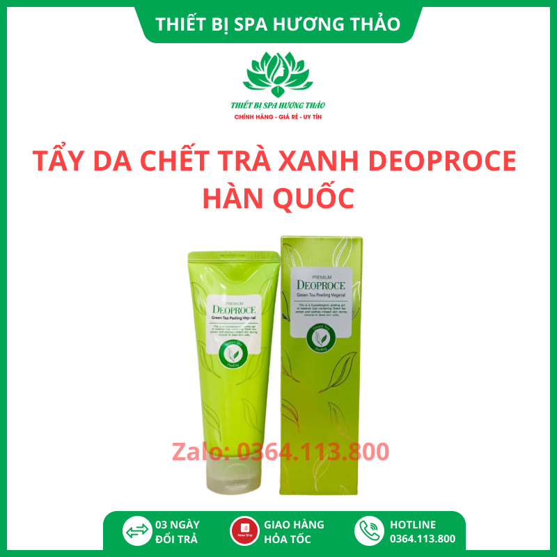 Kem tẩy tế bào chết deoproce chiết xuất trà xanh 100g