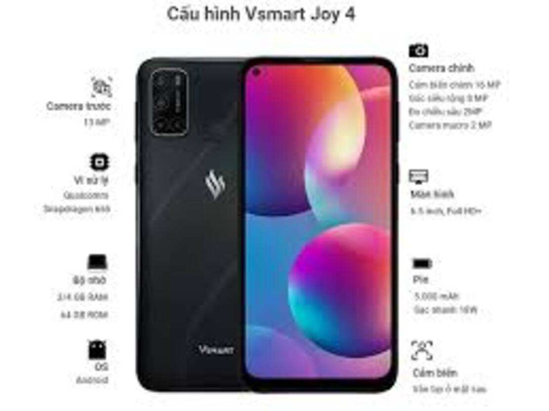 [ Khuyến Mãi Siêu Sốc ]  điện thoại Chính Hãng giá siêu rẻ Vsmart Joy 4 máy 2sim ram 4G/64G, Smartphone Cao cấp, Camera đẹp, Cấu hình mạnh, Chiến mọi Game nặng siêu mượt