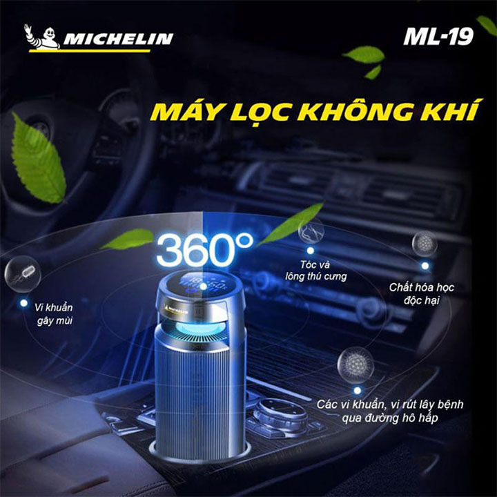 HCM_ Máy Lọc Không Khí Ô Tô Michelin ML19 Chính Hãng