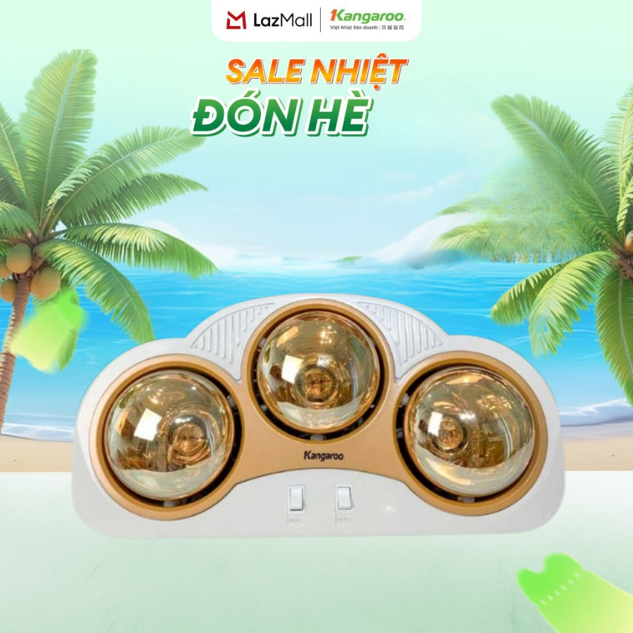 Đèn sưởi nhà tắm 3 bóng Kangaroo KGWH03V