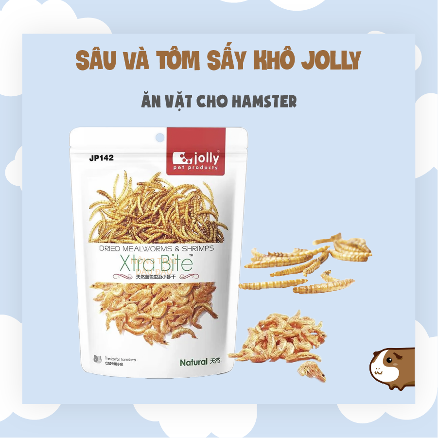 Thức ăn cho hamster sâu và tôm sấy khô jolly - jp142