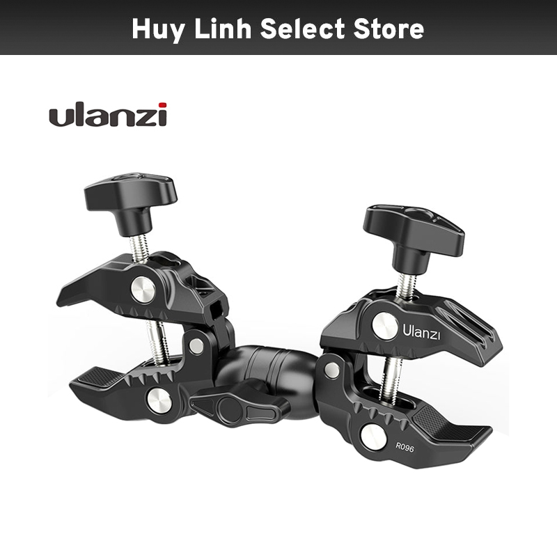 Kẹp Hai đầu Ulanzi R096 Double Super Clamp - Đa năng xoay 360 độ cho studio