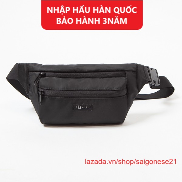 Túi bao tử, túi đeo chéo nam mini Rainbow BG005 chất vải trượt nước đơn giản , nhỏ gọn , thời trang