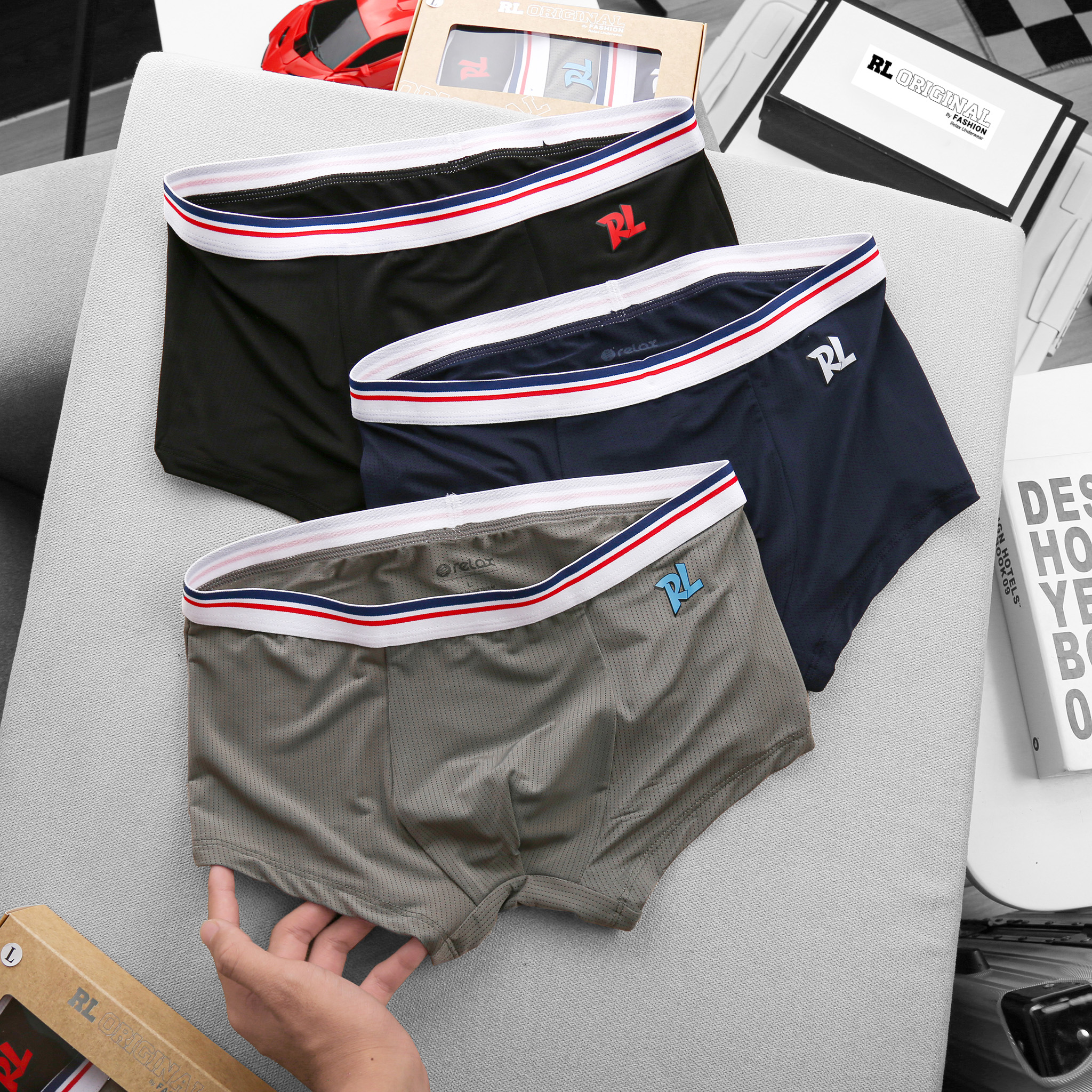 Combo 3 quần lót nam rdo117 - quần sịp nam thoáng mát mềm mại cao cấp, co giãn tốt, ôm gọn - relax underwear
