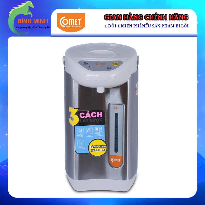 Bình Thủy Điện Comet CM3217 3.4L 3.4 Lít - Hàng Chính Hãng (Bảo Hành 12 Tháng)
