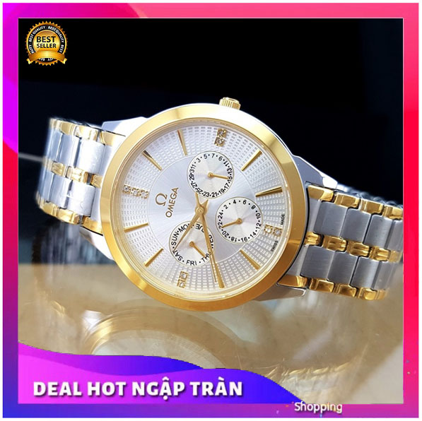 [ ĐỒNG HỒ 789WATCH] Đồng Hồ Thời Trang Nam 6 Kim Vàng Trắng + Thẻ Bảo Hành 18 Tháng