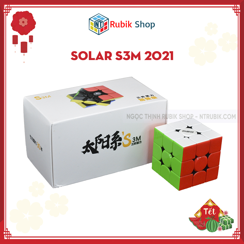 [Hoàn tiền 10%]Rubik 3x3x3 Dianshengs Solar S3M 2021 stickerless Có Nam châm