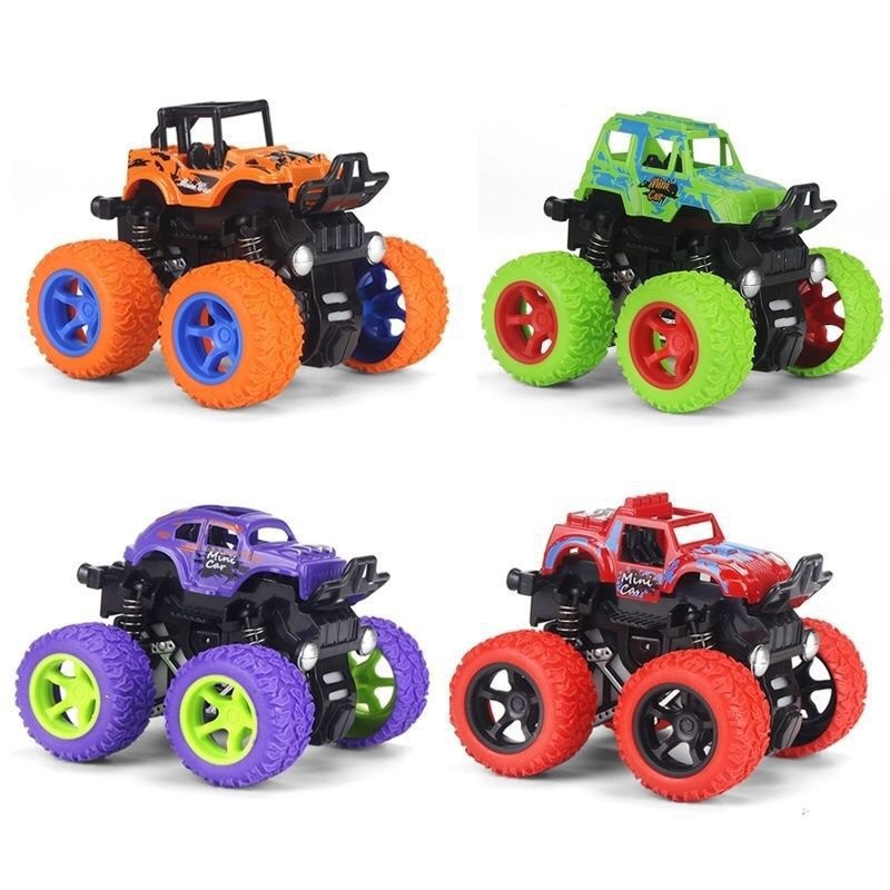 Xe ô tô địa hình quán tính chạy bánh đà không cần pin, CÓ PHUỘC NHÚN, xe địa hình off-road 4 bánh, xe trớn cho bé