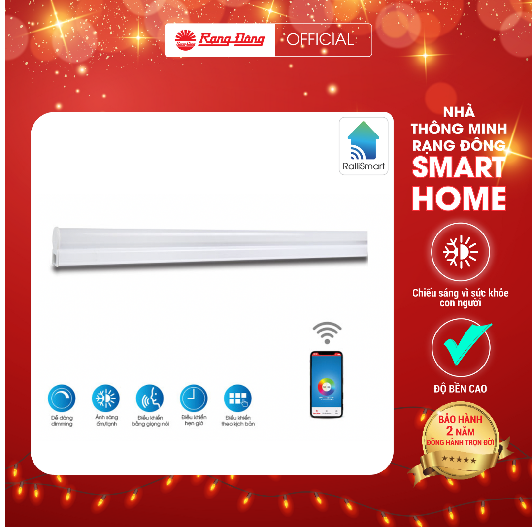 Bộ đèn LED tuýp wifi LT04 N02 120/16W.WF Chính hãng Rạng Đông Siêu tiết kiệm điện Dễ dàng lắp đặt Cho ánh sáng đẹp Giải pháp cho smart house