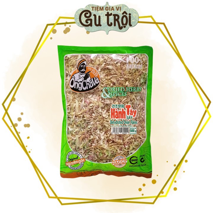 Hành tây sấy ông chà và 500gram - dried onion flakes