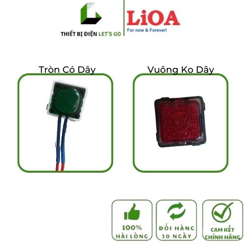 Hạt đèn báo vuông, tròn có dây và không dây lioa