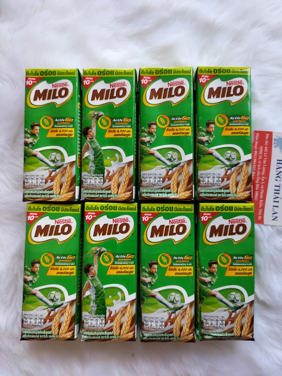 Lốc 8 hộp sữa milo thái lan 180ml