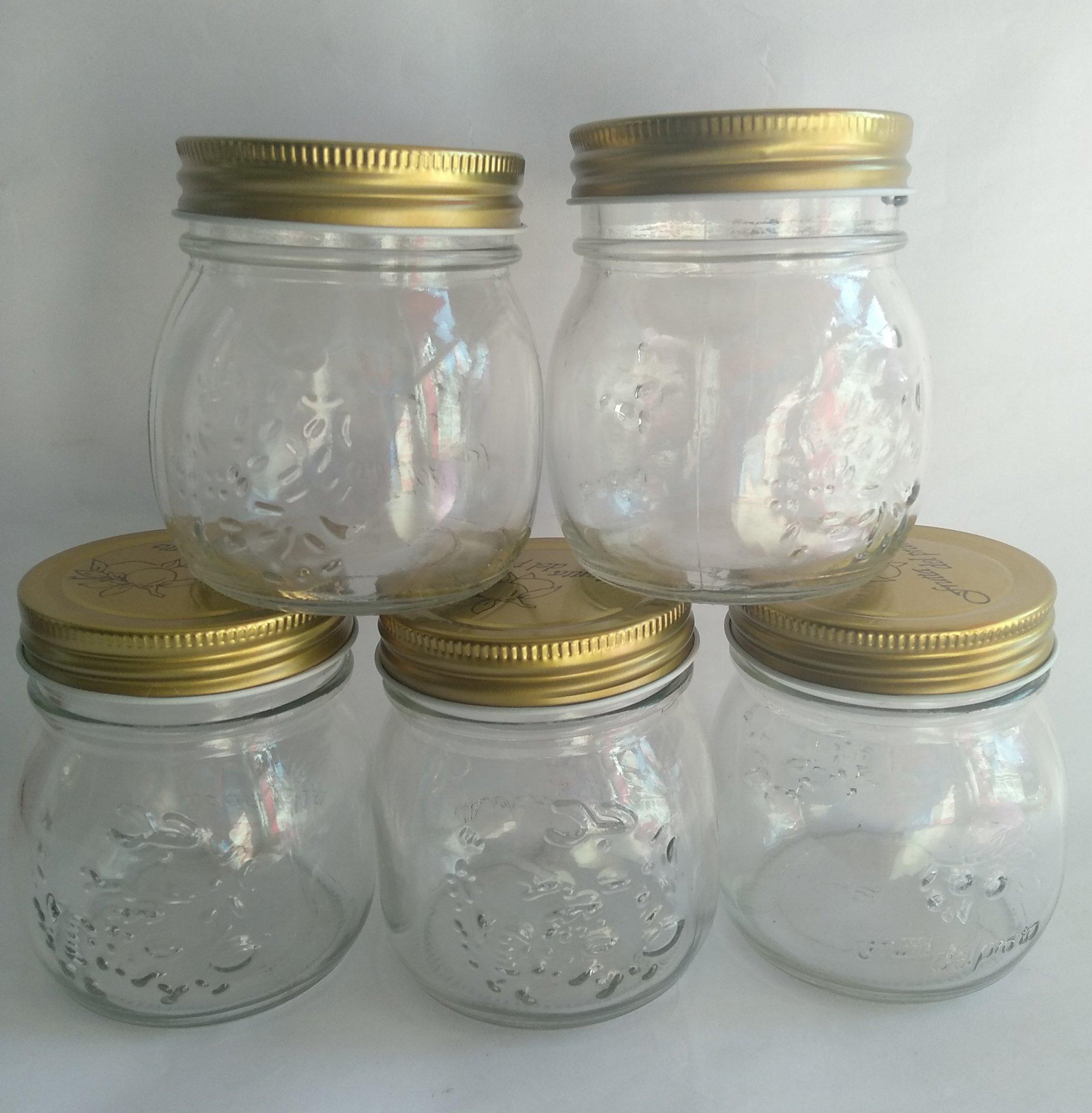 5 hũ thủy tinh, hũ ngâm sâm mật ong, hũ đựng mật ong, lọ thủy tinh, lọ chưng yến 300ml - PP OCCAR