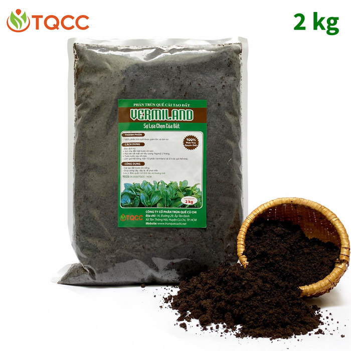 Phân trùn quế cải tạo đất Vermiland 2kg