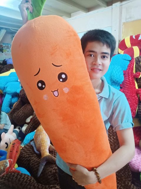 GỐI ÔM CÀ RỐT CÀ RỐT NHỒI BÔNG SIZE TO