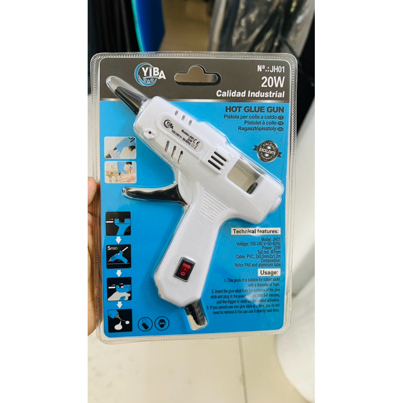 Máy bắn keo silicon 20w + tặng 10 cây keo - súng bắn keo nến nhỏ 20w có công tắc