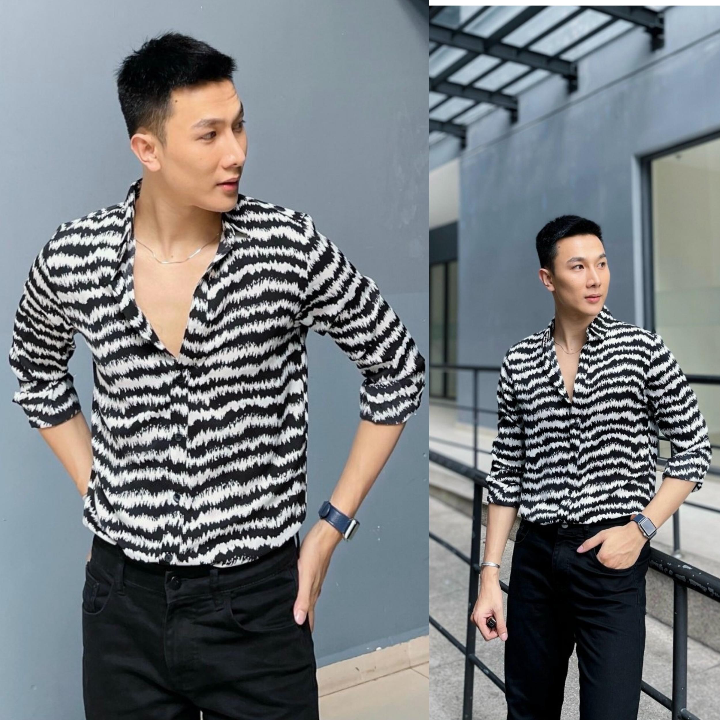 Áo sơ mi nam dài tay vải lụa cao cấp S58