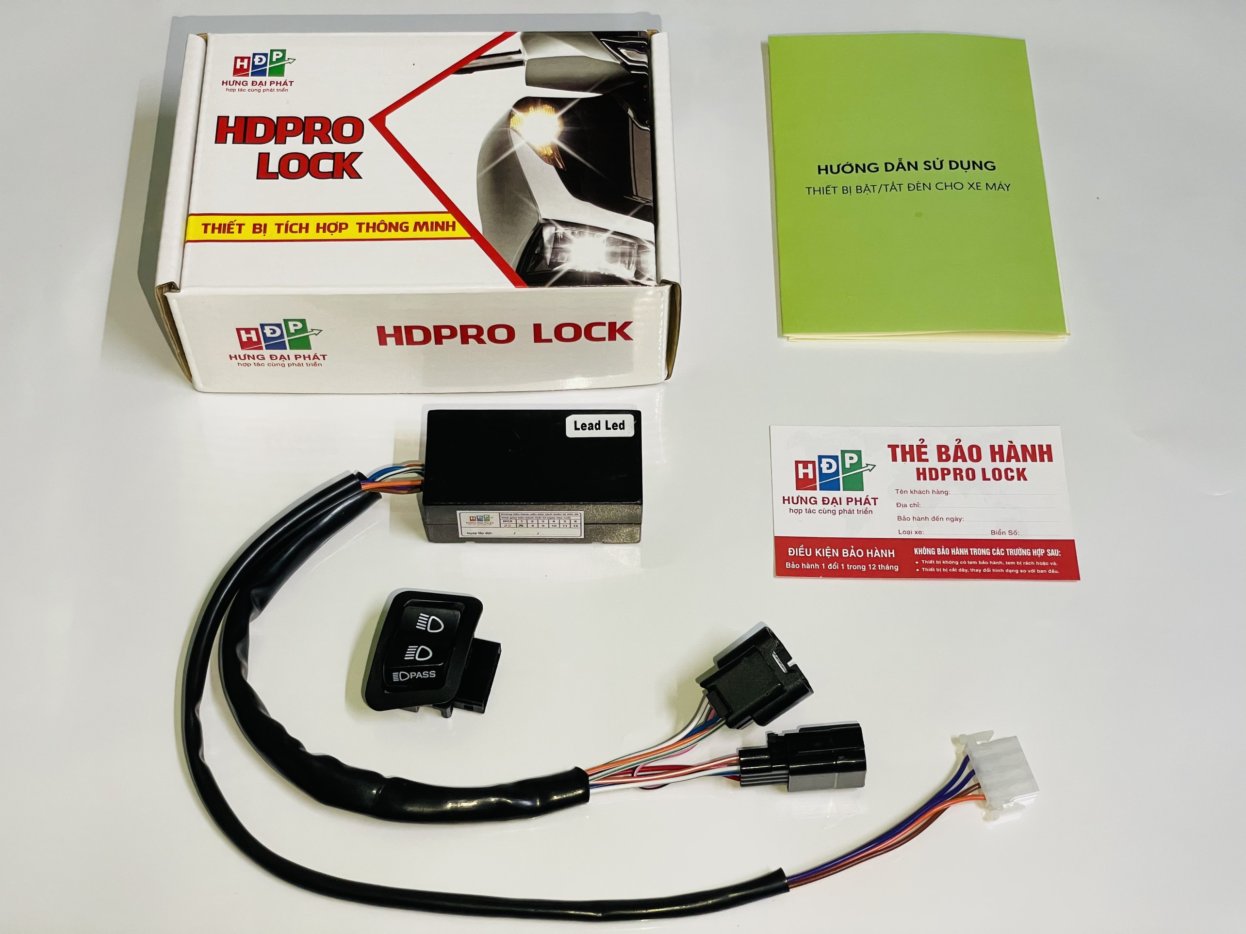 Bộ mạch tắt đèn xe lead 2020 2021 2022 chính hãng hdpro - tích hợp passing - bh 1 năm