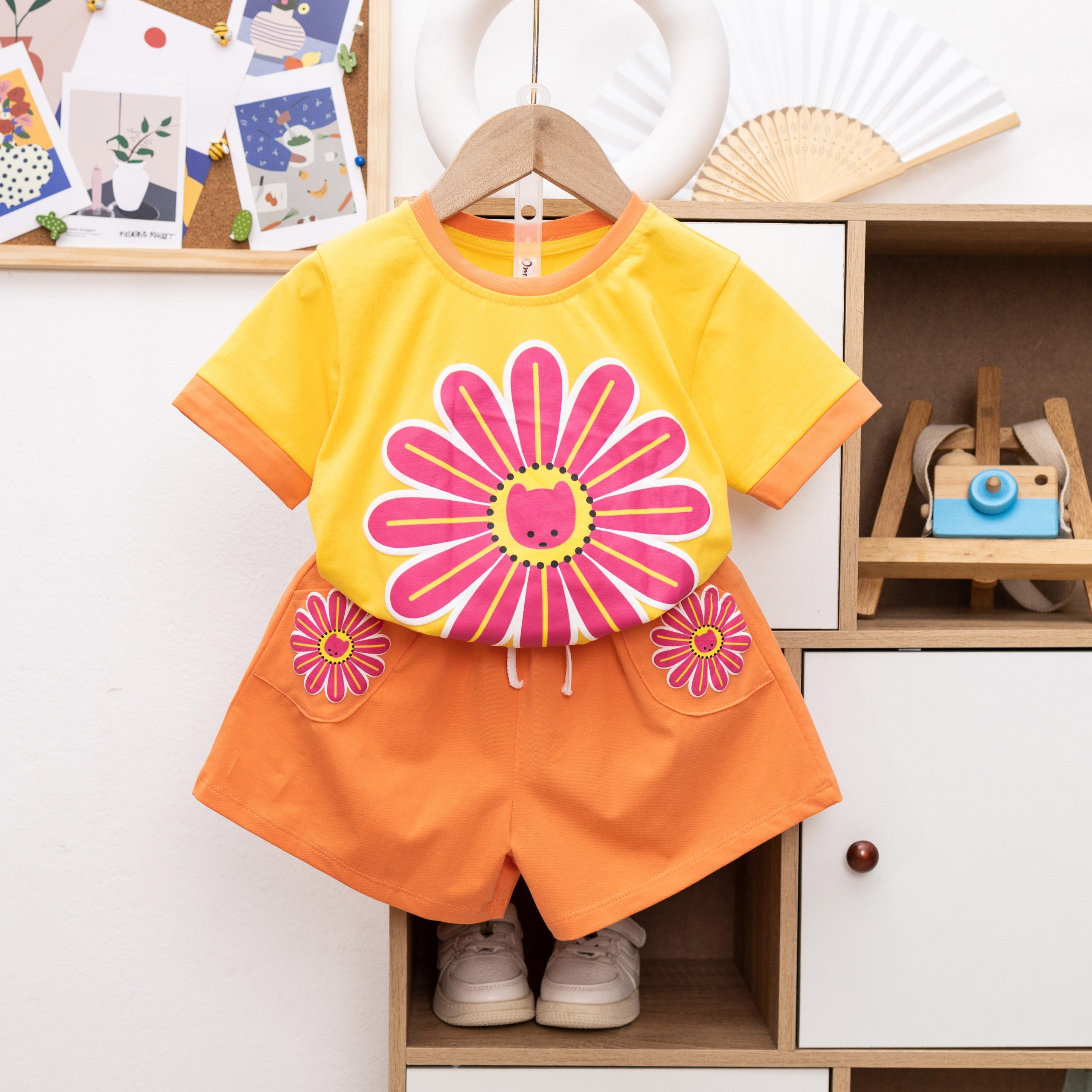Đồ bộ bé gái 10kg-36kg chất vải cotton mềm mịn co giản 4 chiều
