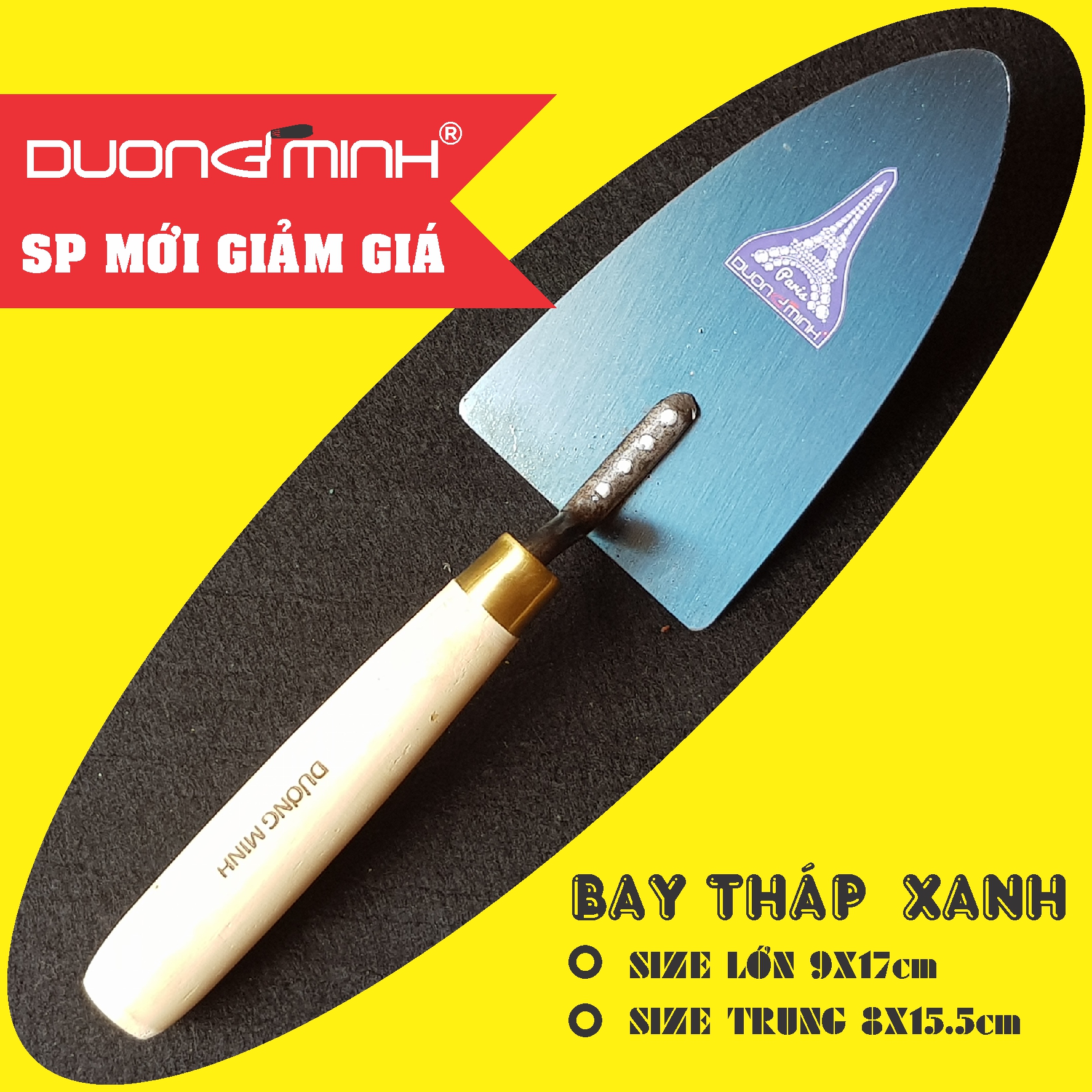 Bay Tháp Dương Minh, Bay xây dựng thợ hồ thép xanh - Dụng cụ xây dựng cao cấp, dụng cụ làm vườn