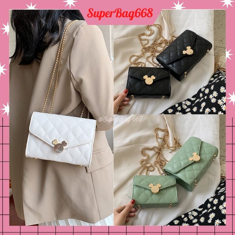 Túi đeo chéo nữ ♥️freeship♥️ túi đeo vai thời trang hàn quốc chuột micky spb 201
