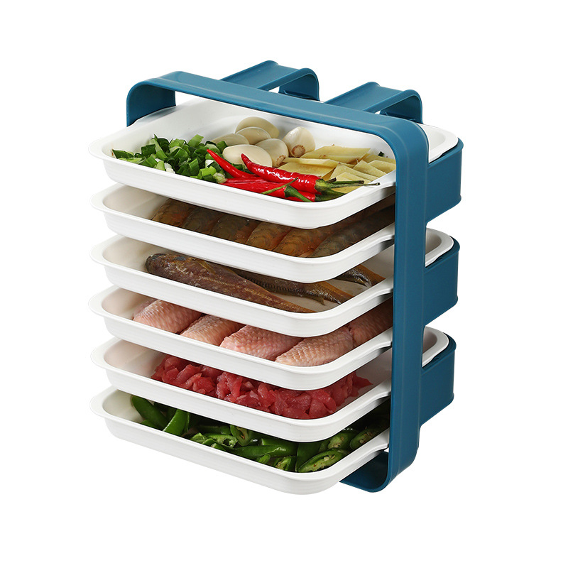 Bộ 6 khay đựng thực phẩm dán tường tiện lợi