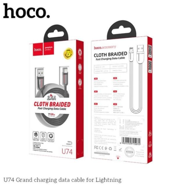Dây cáp sạc nhanh lightning/microusb/typec hoco u74