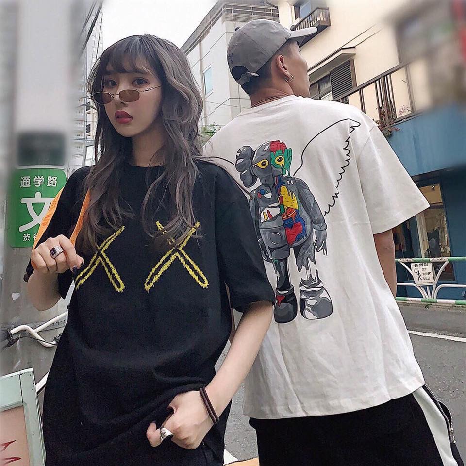 Áo thun tay lỡ unisex from rộng kawcanh cá tính