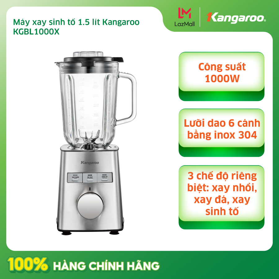 Máy xay sinh tố kangaroo kgbl1000x - hàng chính hãng