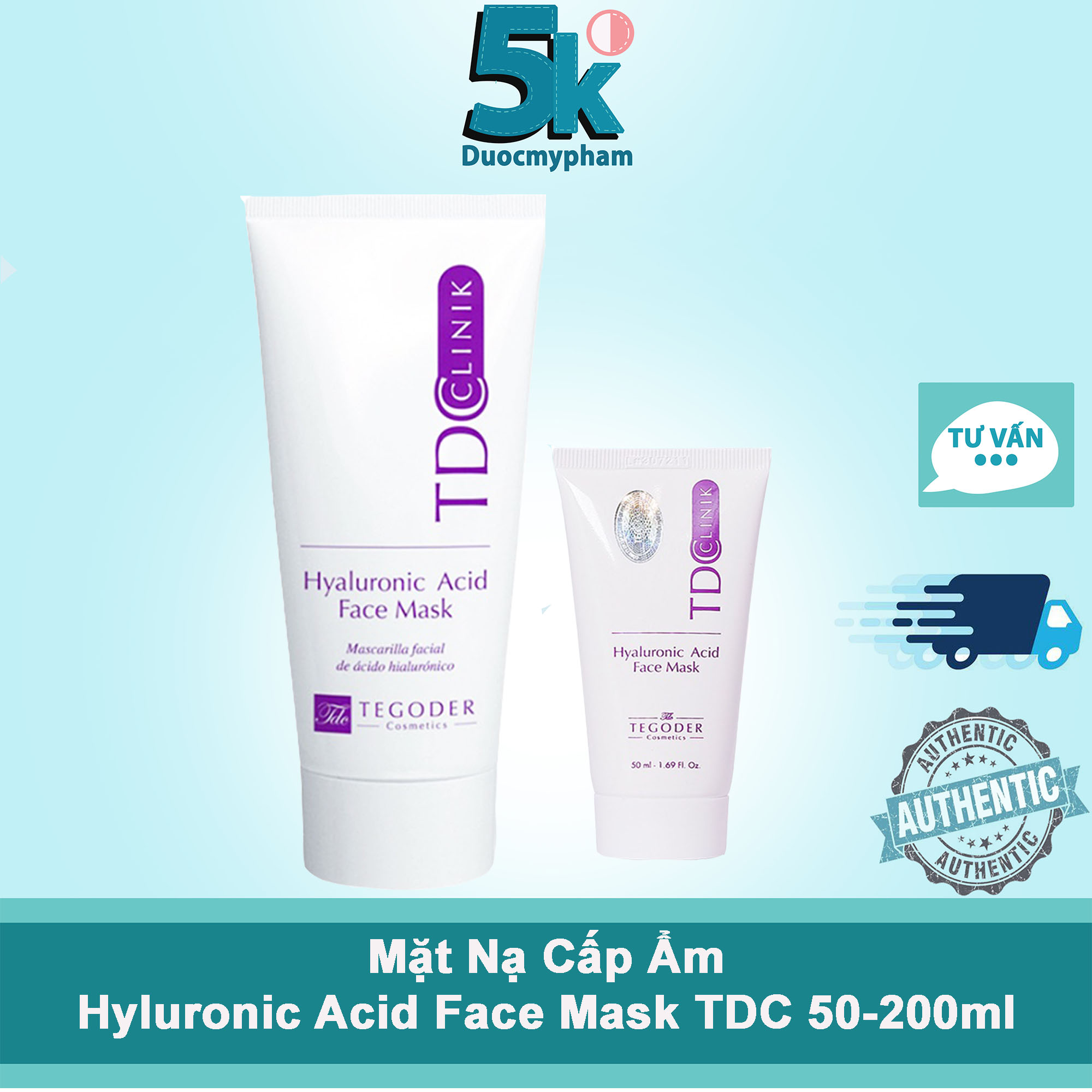 Mặt nạ cấp ẩm Tegoder TDC Hyaluronic Acid Face Mask