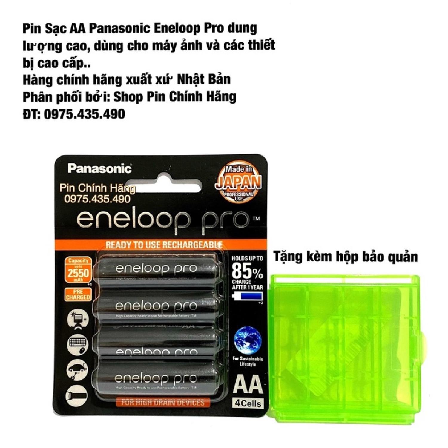 Pin Sạc AA Eneloop Pro Panasonic - Made in Japan
