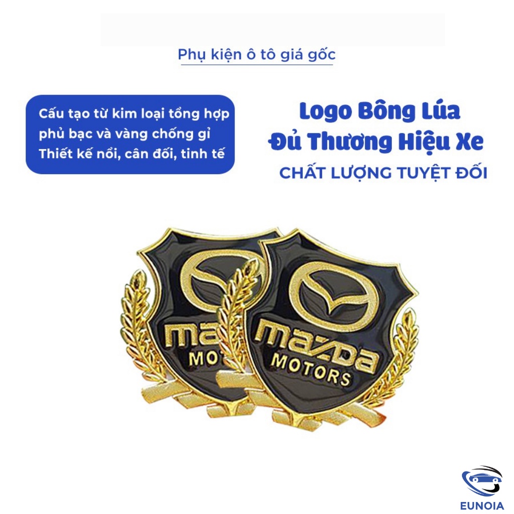 Logo dán xe ô tô bông lúa các hãng trang trí - Phụ Kiện Đồ Chơi Ô Tô Xe Hơi EUNOIA