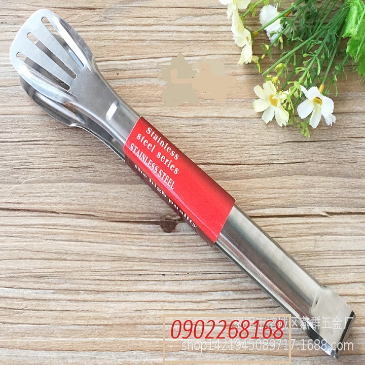 Kẹp gắp thức ăn, đá, đồ nóng, chất liệu thép không gỉ, sáng bóng bền đẹp