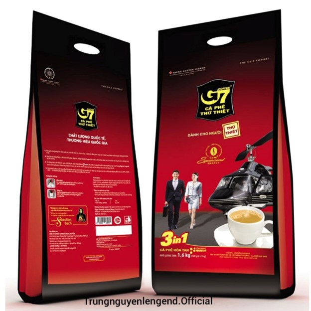 Cà phê g7 3in1 - bịch 100 sticks 16gr