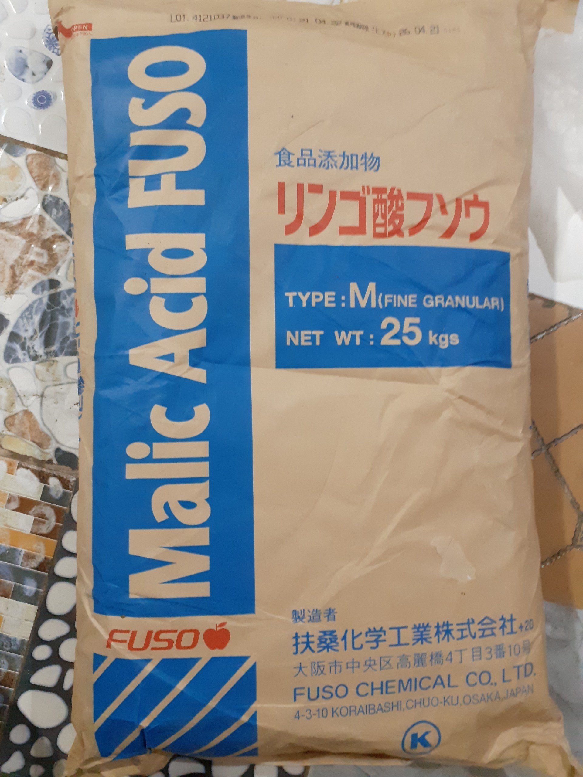 Acid MaLic Nhật Bao 25Kg_Phụ gia tạo chua vị táo