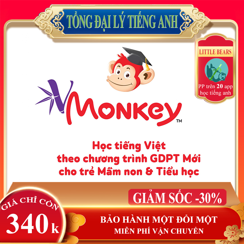 VMonkey Một Năm, Phần mềm đọc truyện tiếng việt và học phát âm cho bé, Nuôi dưỡng tâm hồn và phát triển ngôn ngữ cho con, Dành cho bé từ 0-10 tuổi