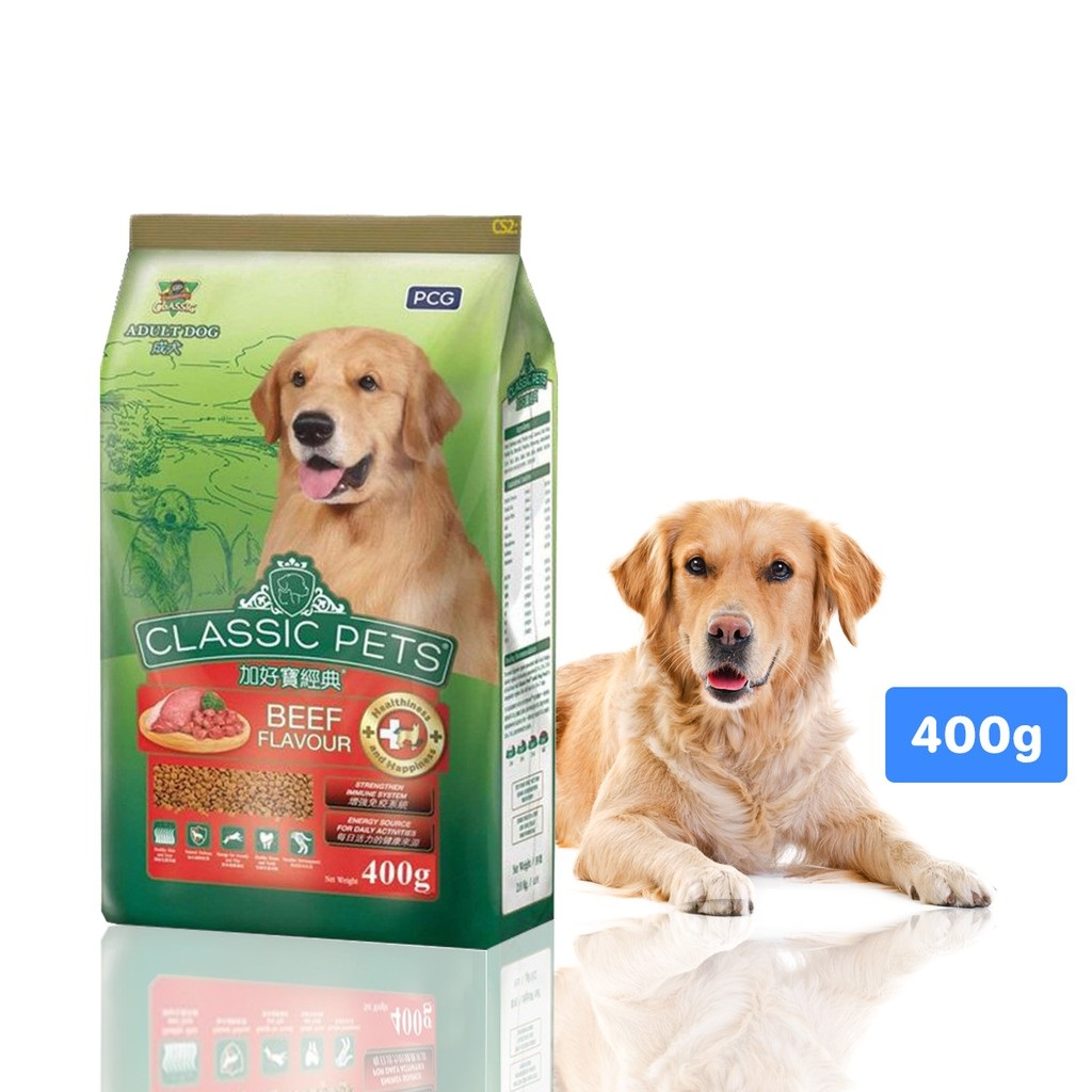 Thức ăn hạt cho chó classic pets 400g vị bò dành cho chó lớn