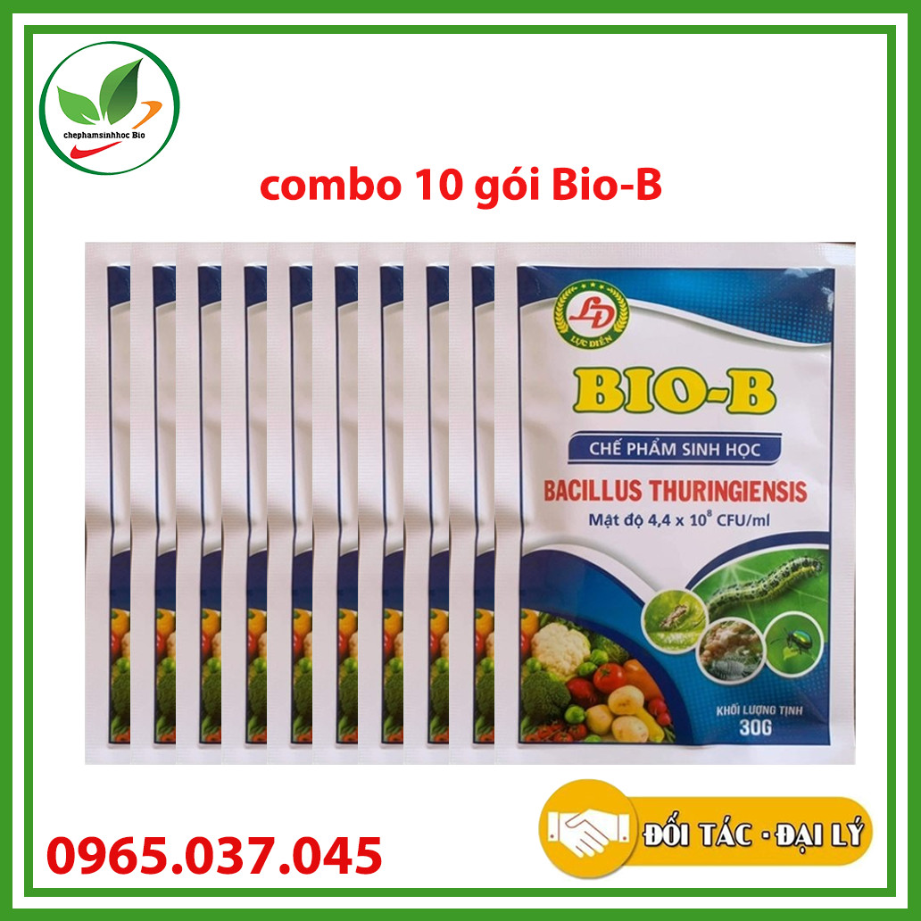 Combo 10 gói chế phẩm sinh học bio-b. diệt sâu bọ gây hại. gói 30g