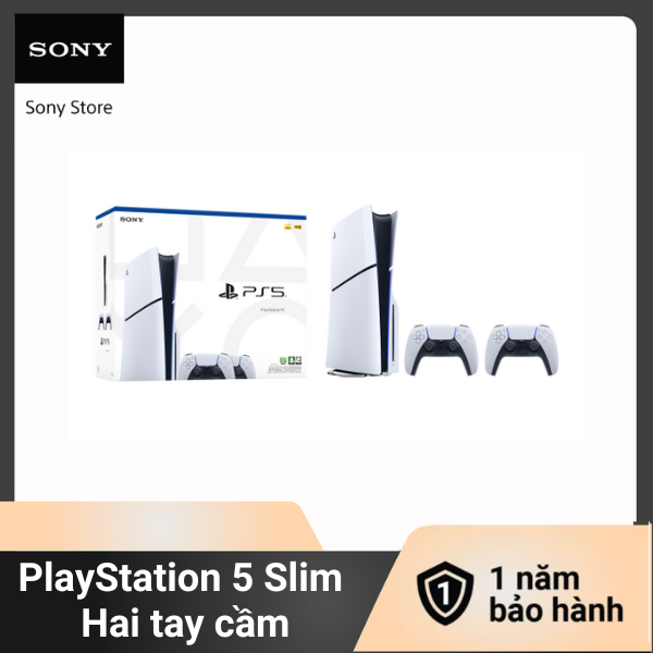 Bộ máy chơi game Sony PlayStation 5 slim hai tay cầm